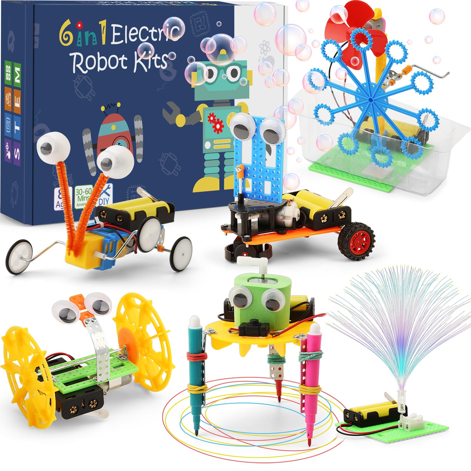 STEM Science Robotics Kit, Experiments Projects Activities for Kids 6-8 8-12, Build Robot Crafts for Boys Toys, DIY Electronic Engineering Building Kits for Girls Age 8 + Year Old Gifts