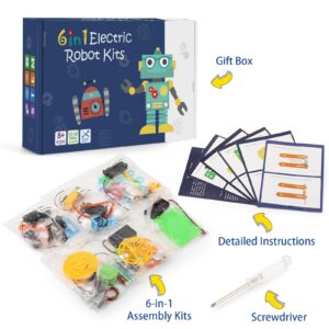 STEM Science Robotics Kit, Experiments Projects Activities for Kids 6-8 8-12, Build Robot Crafts for Boys Toys, DIY Electronic Engineering Building Kits for Girls Age 8 + Year Old Gifts