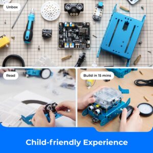 Makeblock mBot Robot Kit with Scratch Coding Box, STEM Projects for Kids Learn to Code with Scratch Arduino, Programmable Robot with 4 Programming Learning Projects, Gifts for Boys Girls Aged 8-12