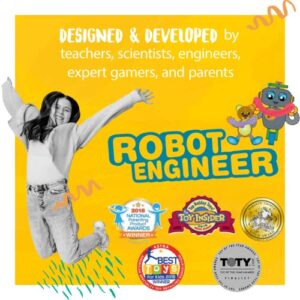 Thames & Kosmos Kids First Robot Engineer STEM Experiment Kit for Young Learners | Build 10 Non-Motorized Robots | Play & Learn with Storybook Manual | Parents’ Choice Gold Award Winner