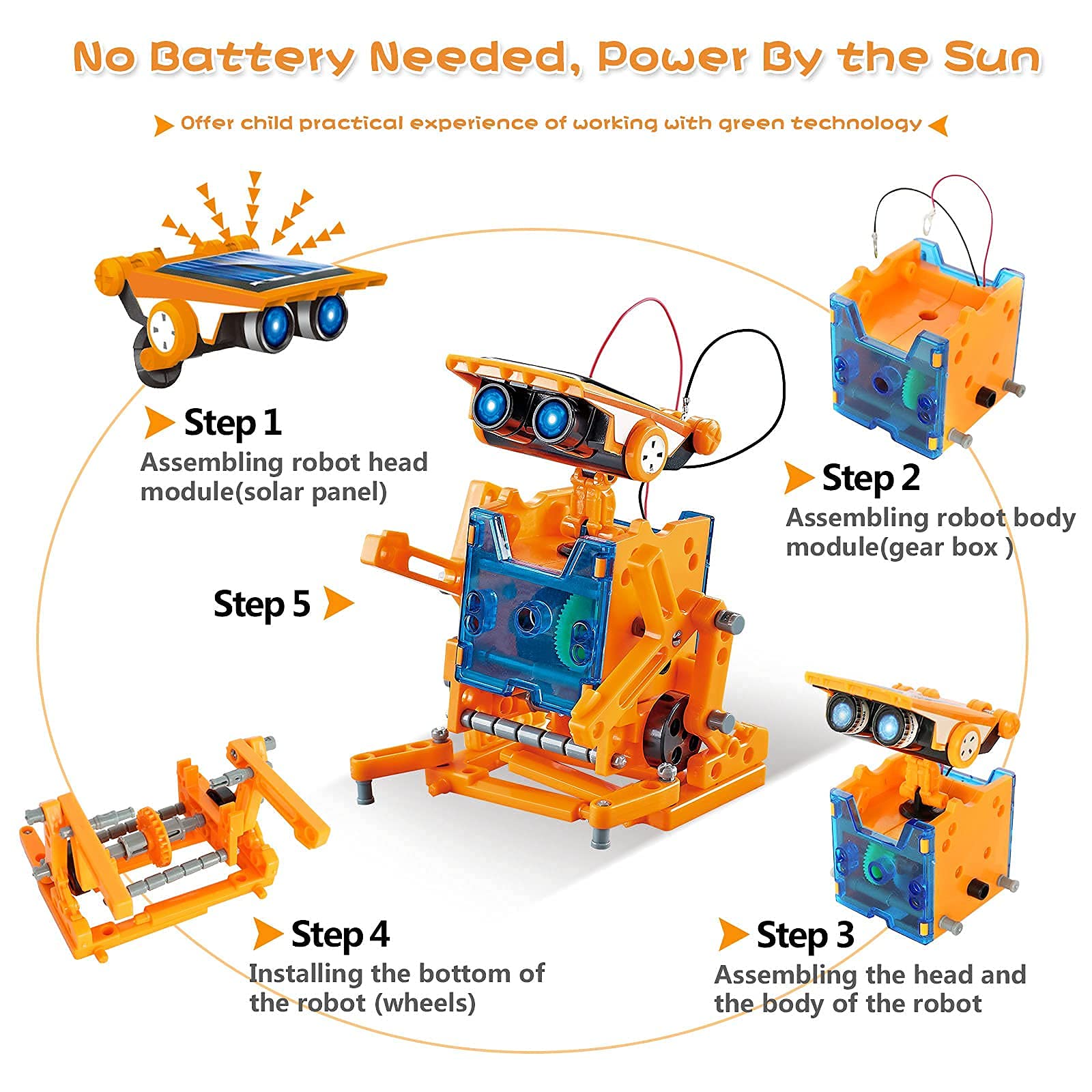 HISTOYE STEM Solar Robot Kit for Kids 6 7 8 9 10 11 12,Robotics for Kids Ages 8-12,12-in-1 Stem Projects for Kids,Gift Toys for 6 7 8 9 10 11 12 year old boys girls