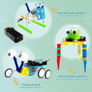 Ailiaili 6 Set STEM Projects for Kids Ages 8-12, Electronic Science Kits for Boys 6-8, DIY Engineering Robotic Stem Toy, Science Experiments Circuit Building Kits, Gift for 5 6 7 8 9 10 11 12 Year Old