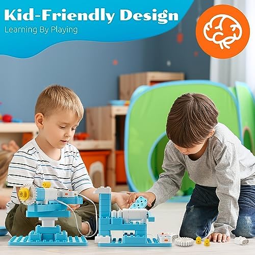 WhalesBot A3 Coding Robot for Kids, Multiple Sensors Coding Block STEM Building Set, 12 in 1 Story Based Tutorial, STEM Toys for Kids 3+ Years, Gift Choice for Children