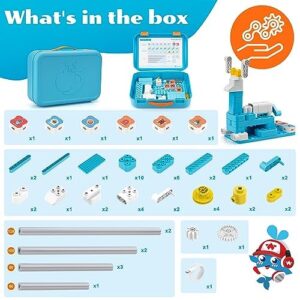 WhalesBot A3 Coding Robot for Kids, Multiple Sensors Coding Block STEM Building Set, 12 in 1 Story Based Tutorial, STEM Toys for Kids 3+ Years, Gift Choice for Children