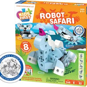 Thames & Kosmos Kids First: Robot Safari - Introduction to Motorized Machines Science Experiment Kit for Ages 5 to 7, Build 8 Robotic Animals Including A Unicorn, Llama, Narwhal & More