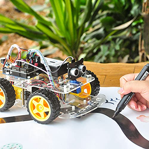 OSOYOO Robot Car Starter Kit for Arduino | STEM Remote Controlled App Educational Motorized Robotics for Building Programming Learning How to Code | IOT Mechanical DIY Coding for Kids Teens Adults