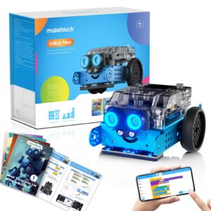 makeblock mbot neo coding robot for kids, ai learning robot support scratch & python programming, robotics kit for kids ages 8-12 and up, building stem robot toys gifts for boys girls