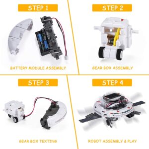 AESGOGO STEM Projects for Kids Ages 8-12, Solar Robot Toys 6-in-1 Science Kits DIY Educational Building Space Toy, Christmas Birthday Gifts for 7 8 9 10 11 12 13 Year Old Boys Girls Teens.