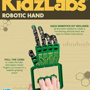 4M Kidzlabs Robotic Hand Kit, Build Your Own Robotic Hand, For Boys & Girls Ages 8+