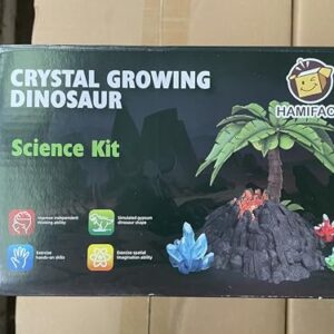 Dinosaur Crystal Growing Kit - STEM Science Experiment for Kids Ages 8-12, Grow Your Own Crystal Terrarium, DIY Gift for Christmas or Birthdays