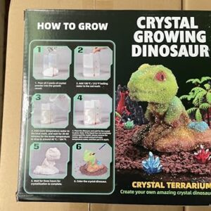 Dinosaur Crystal Growing Kit - STEM Science Experiment for Kids Ages 8-12, Grow Your Own Crystal Terrarium, DIY Gift for Christmas or Birthdays