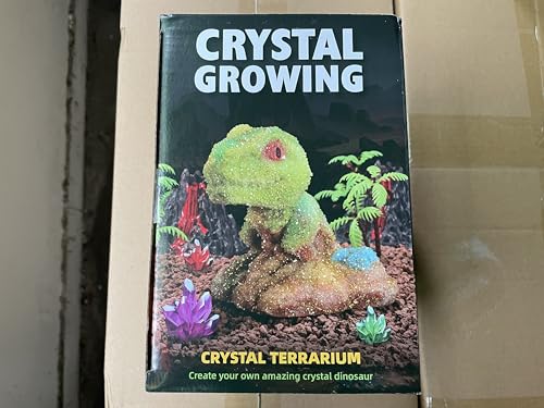 Dinosaur Crystal Growing Kit - STEM Science Experiment for Kids Ages 8-12, Grow Your Own Crystal Terrarium, DIY Gift for Christmas or Birthdays