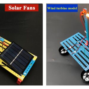 Electric Circuit Motor Kit with Solar Panel, Solar Motor Kit for Kids Physics Science Experiment Learning Kits, DIY Educational STEM Project for Kids & Teens, Girls & Boys