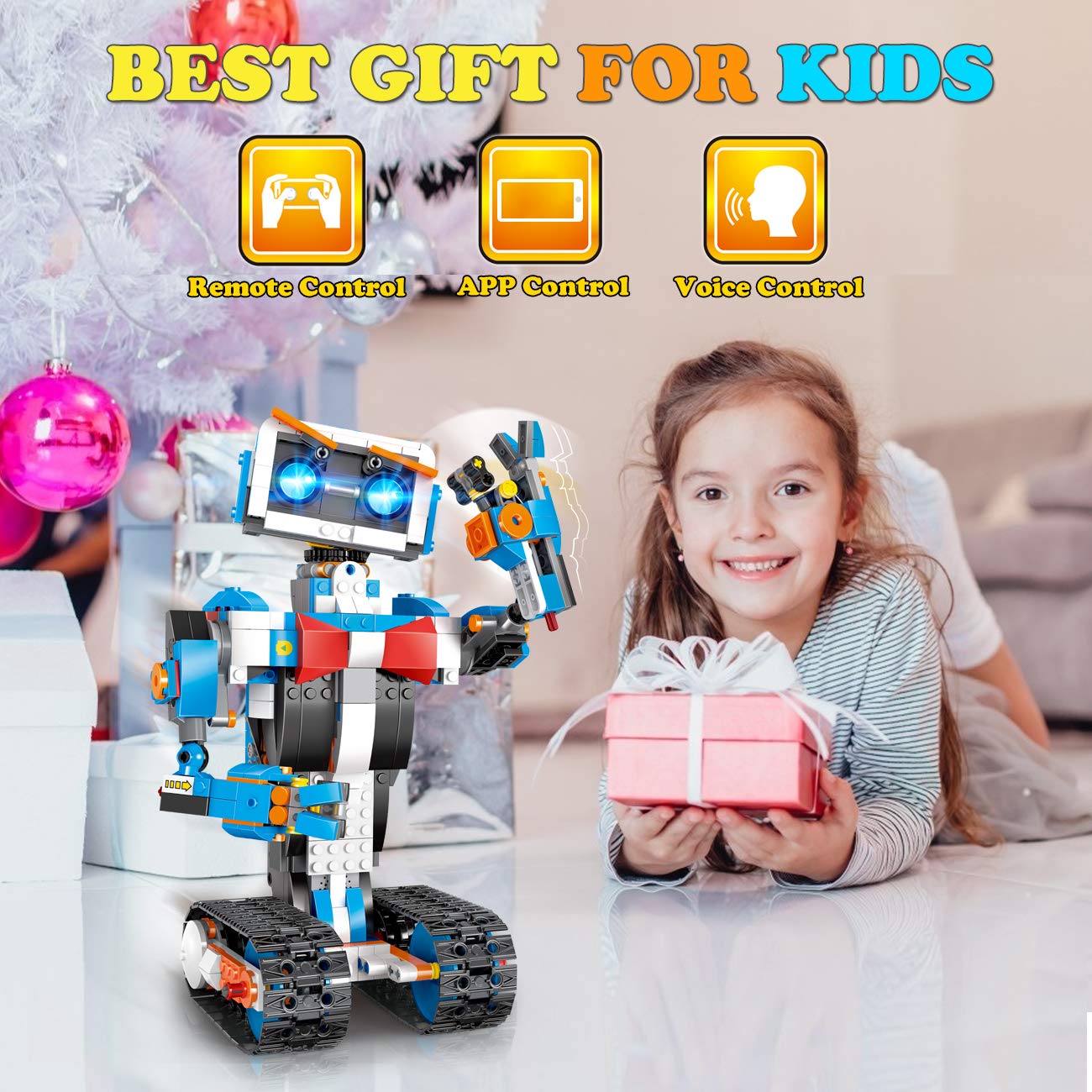 okk STEM Robot Building Block Toys for Kids, Remote and APP Controlled Engineering Science Educational Assembling Learning Kits Intelligent Creative Set for Boys Girls Gift 𝟮𝟬𝟮𝟯 𝙪𝙥𝙜𝙧𝙖𝙙𝙚