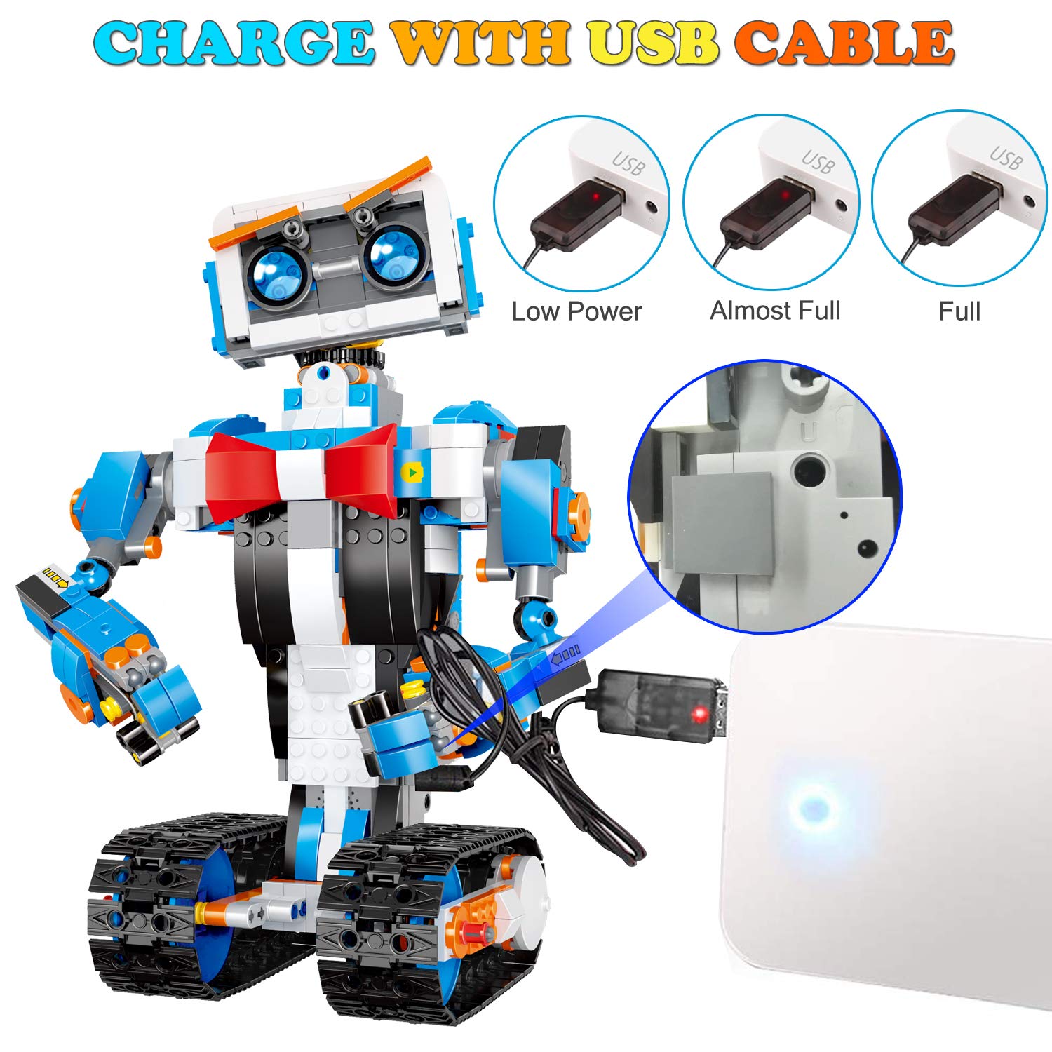 okk STEM Robot Building Block Toys for Kids, Remote and APP Controlled Engineering Science Educational Assembling Learning Kits Intelligent Creative Set for Boys Girls Gift 𝟮𝟬𝟮𝟯 𝙪𝙥𝙜𝙧𝙖𝙙𝙚