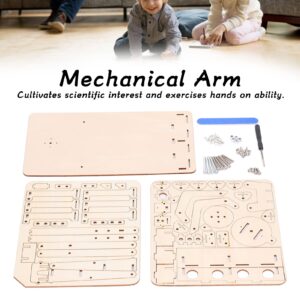 Robot Arm, Robot Arm, Robot Arm Model, Wooden Hydraulic Mechanical Jaws DIY Excavator Starter Kit STEM Science Educational Building Toy, Science Kits