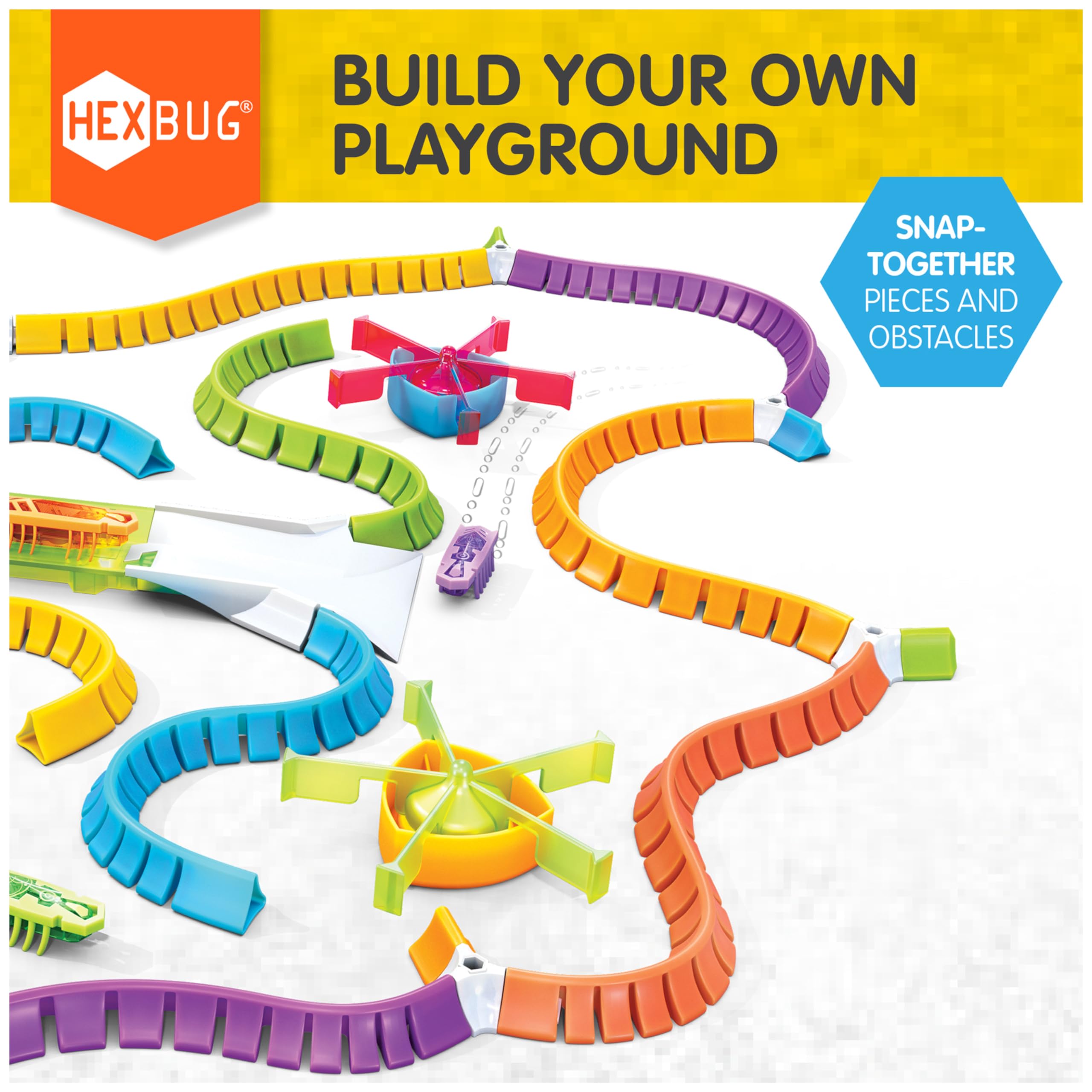 HEXBUG Nano Zone, Sensory Toys for Kids & Cats with Over 60 Pieces & 5 Nano Bugs, STEM Kits & Mini Robot Toy for Kids Ages 3 & Up, Batteries Included