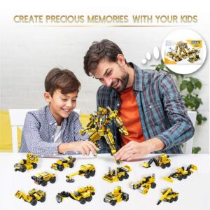 LUKAT Robot STEM Building Toys for 6 Year Old Boys, 573 pcs Construction Toy Engineering Building Bricks Construction Vehicles Kit Best Gift for Kids Age 6 7 8 9 10 11 Year Old 1