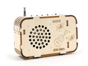 pica toys wooden fm radio kit fm 88-108mhz - science experiment and educational project stem kit