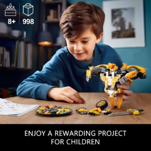 Sillbird STEM Robot Building Toys Set, 2in1 Transforming Robot & Technic Racing Car Construction Blocks Kit, Creative Collectible Gift for Boys Girls Kids Aged 8-12, New 2023 (998 Pieces)