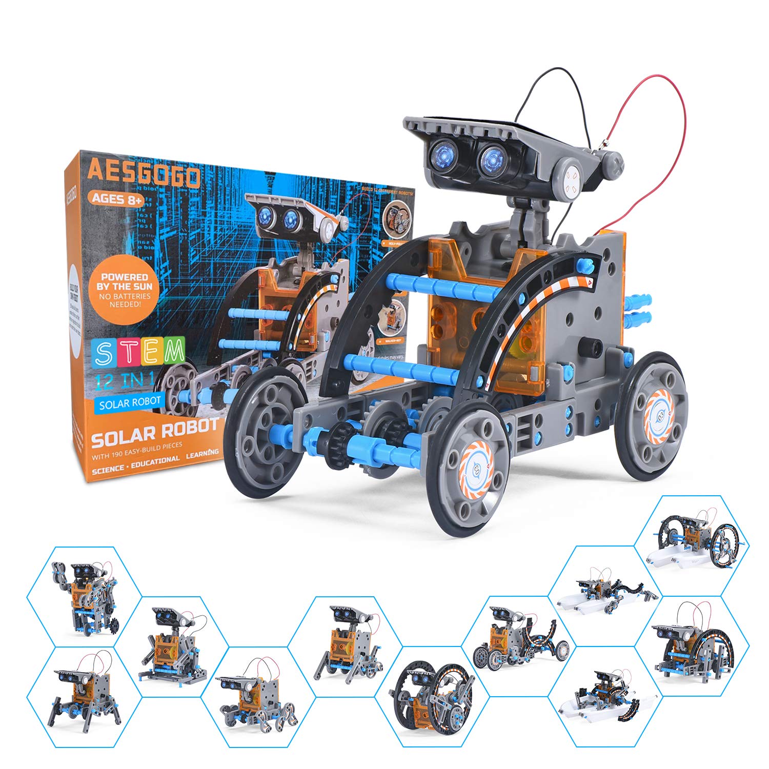 AESGOGO Solar Robot Kit for Kids Ages 8-12