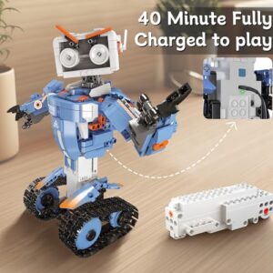 YESHIN Robot Building STEM Toys: 5 in 1 STEM Projects for Kids Ages 8-12, Remote & APP Control Educational Coding Kit, DIY Rechargeable Robot Gifts for Boys Girls (903 Pcs)