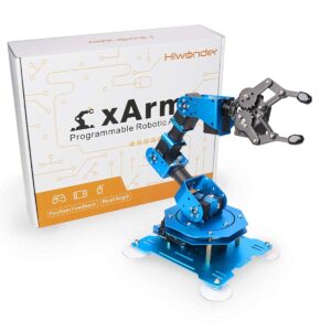 LewanSoul Robotic Arm for Arduino Coding Programming 6DOF xArm 1S STEM Educational Building Robot Arm Kits, 6 AXIS Full Metal Robotic Arm Wireless Handle/PC/App/Mouse Control Learning Robot