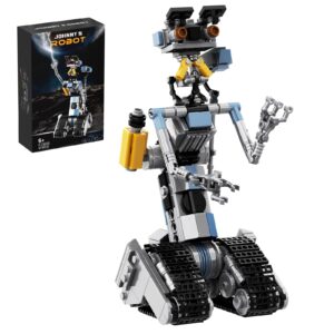 370 pieces johnny 5 robot building set, short open circuit johnny five robot model toys, compatible for lego, educational gift set for ages 8-14 boys