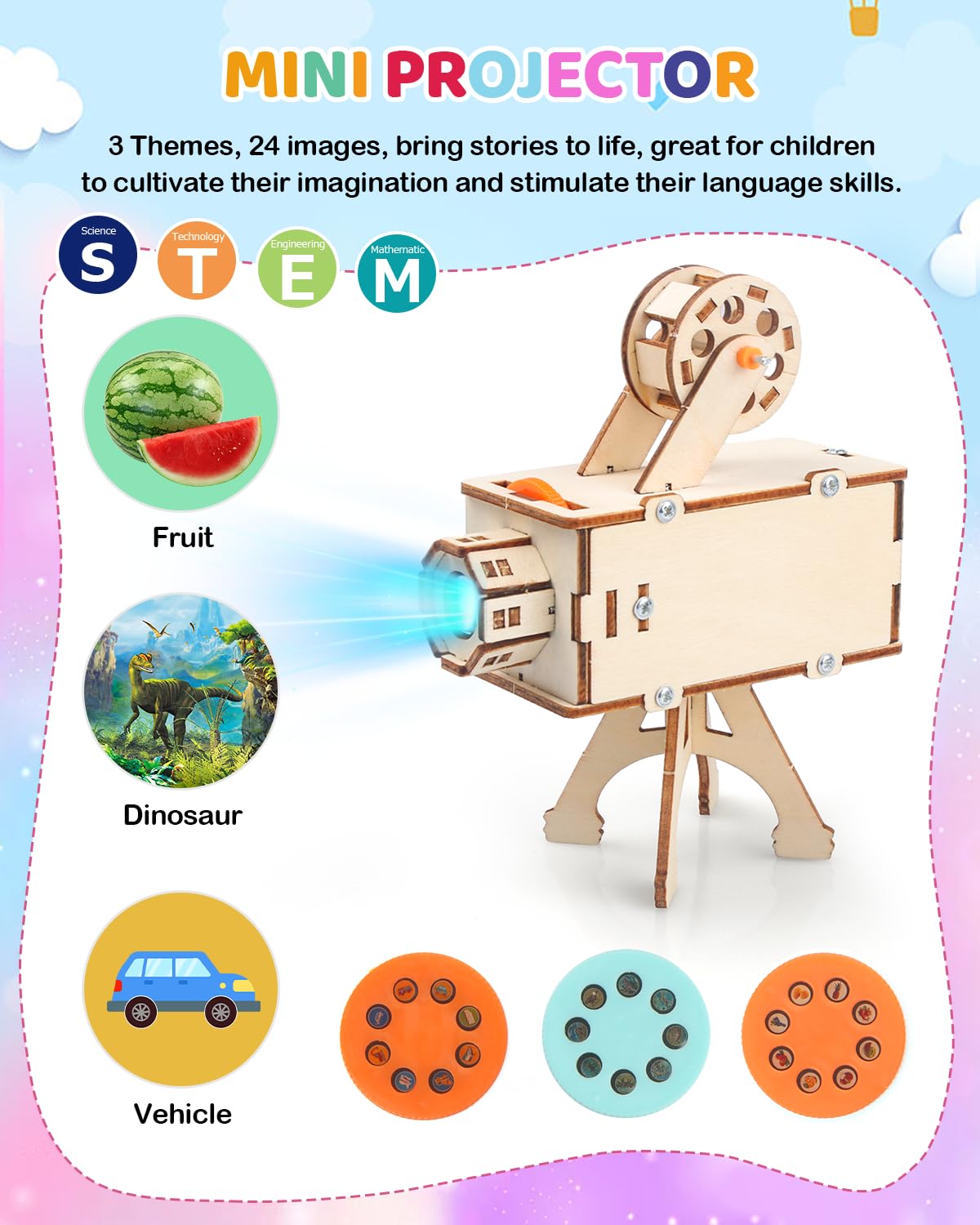 Poraxy STEM Science Kits for Kids Ages 8-10-12, 5 Set 3D Wooden Puzzles, Toys for Ages 8-13, DIY Educational Science Building Kits Crafts, Birthday Gifts for Boys and Girls 8 9 10 11 12 13 Year Old