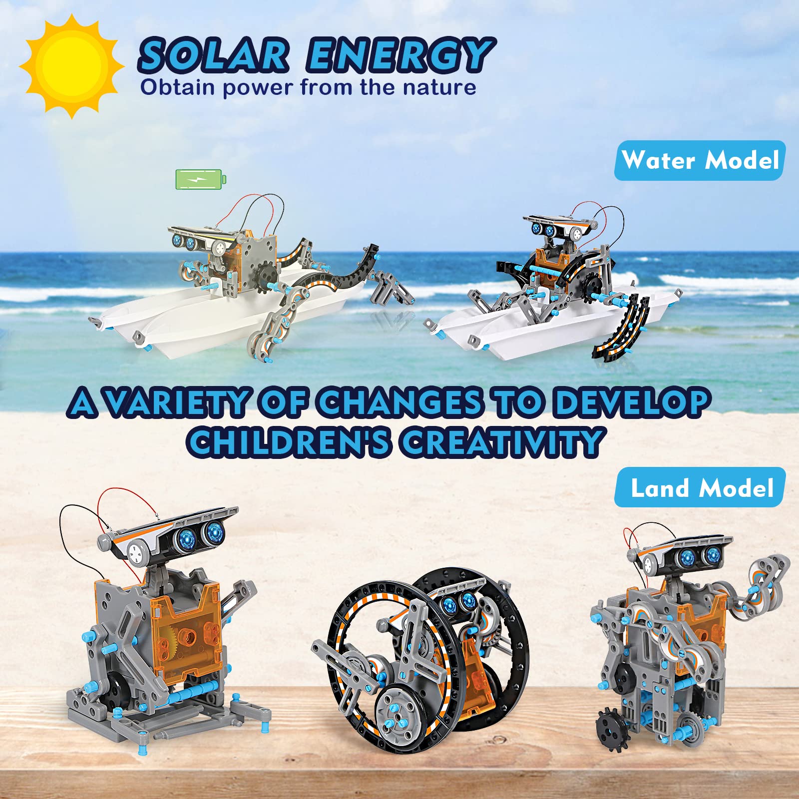 STEM Projects for Kids Ages 8-12, Solar Robot 12-in-1 Building Toys, Gifts for 8 9 10 11 12 Year Old Boys Girls, Education Science Robotics Kits Stem Toys, DIY Learning Science Boys Toys