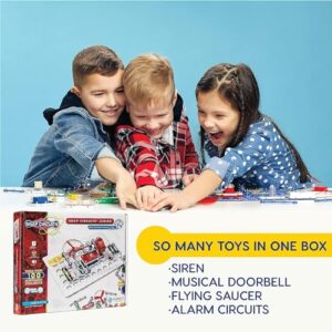 Snap Circuits Jr. SC-100 Electronics Exploration Kit, Over 100 Projects, Full Color Project Manual, 28 Parts, STEM Educational Toy for Kids 8 +