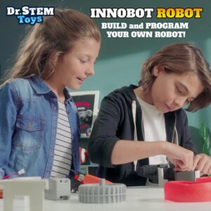 Dr. STEM Toys Innobot Coding Robot Toy | Robotics Science Kit for Kids Ages 8 & Up | Bluetooth Enabled, Easy to Build & Program, Performs Multiple Stunts & Chores | Kids Learn Coding as They Play