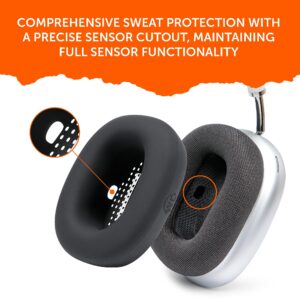 WC SweatZ Max - Protective Earpad Covers for Airpods Max Made by Wicked Cushions | Sweatproof & Easily Washable | Full Earpad Sweat Protection | Black