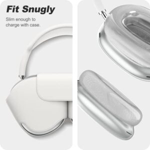 Foweroty Case Cover for AirPods Max Headphones,Ear Pad Case Cover/Ear Cups Cover, Soft Skin Anti-Scratch, Accessories Ultra Protective Cover for Apple AirPod Max,Clear…