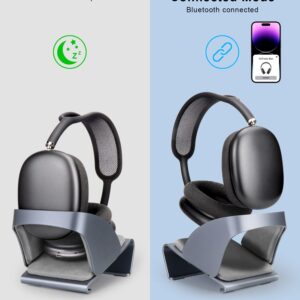 SUPERONE Headphone Stand Designed for AirPods Max, Headset Holder with Hibernating Base [Auto-Sleep Mode] AirPods Max Stand Aluminum Alloy, Grey