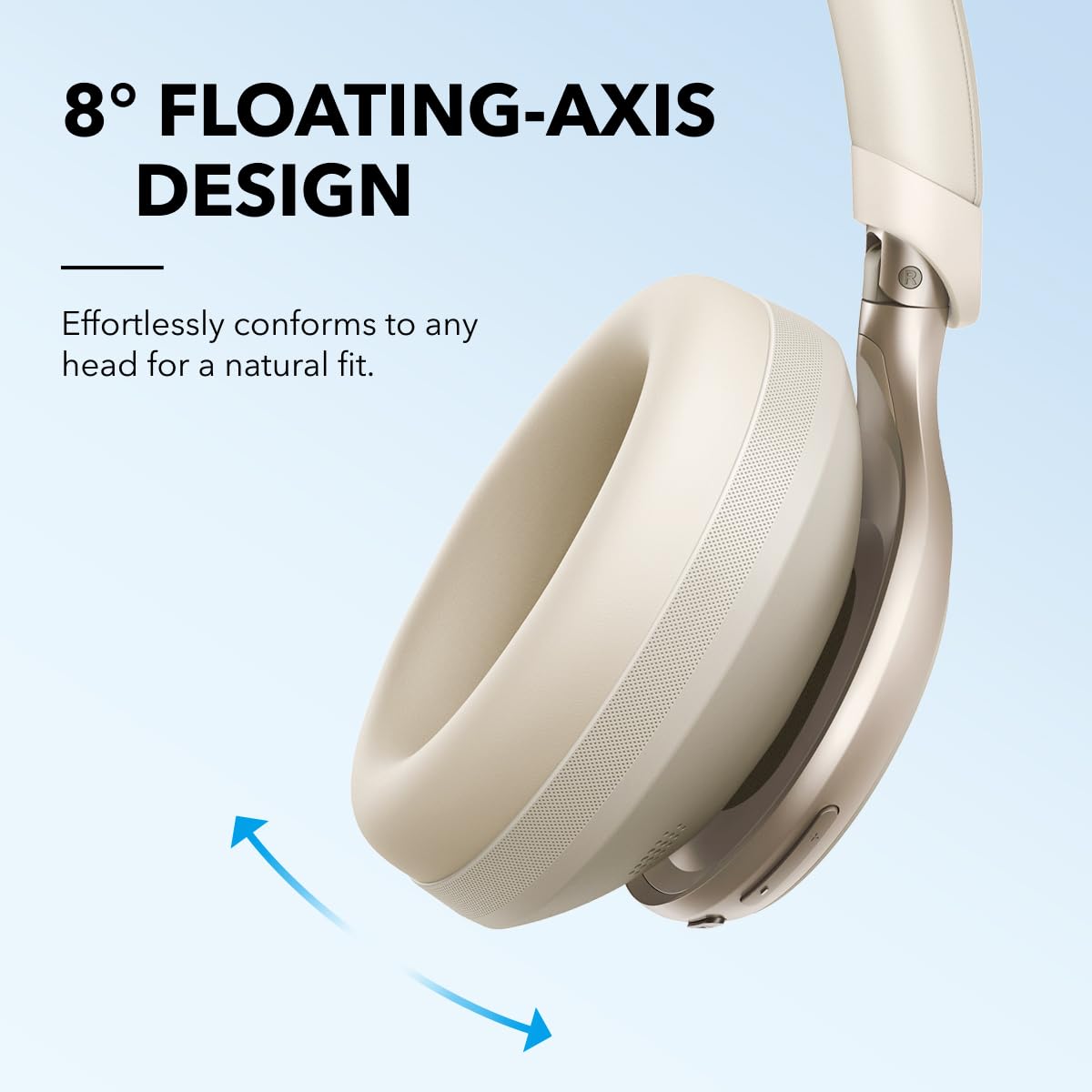 Soundcore by Anker, Space One, Active Noise Cancelling Headphones, 2X Stronger Voice Reduction, 40H ANC Playtime, App Control, LDAC Hi-Res Wireless Audio, Comfortable Fit, Clear Calls, Bluetooth 5.3