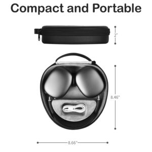 Hard Case for New AirPods Max, Travel Carrying Headphone Case with Flamingo Funny Print Music Earpad Cover Protective Portable Storage Bag Gift APM3