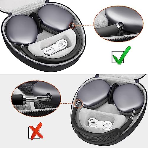 Hard Case for New AirPods Max, Travel Carrying Headphone Case with Custom Name Earpad Cover Protective Portable Storage Bag Personalized Gift APM1