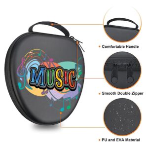 Hard Case for New AirPods Max, Travel Carrying Headphone Case with Music Cool Print Music Earpad Cover Protective Portable Storage Bag Gift APM4