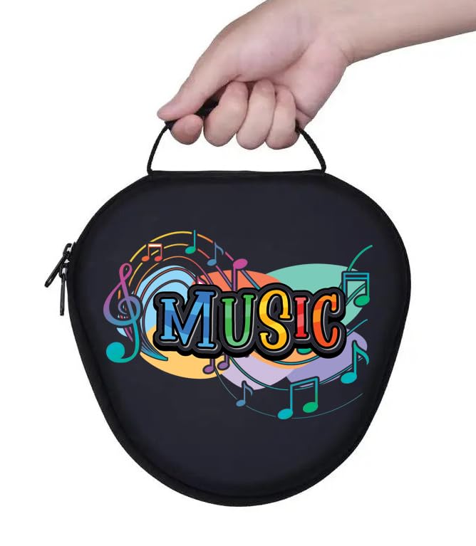 Hard Case for New AirPods Max, Travel Carrying Headphone Case with Music Cool Print Music Earpad Cover Protective Portable Storage Bag Gift APM4