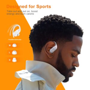 Wireless Earbuds Bluetooth Headphones 130Hrs Playtime with 2500mAh Wireless Charging Case LED Diaplay Hi-Fi Waterproof Over Ear Earphones for Sports Running Workout Gaming