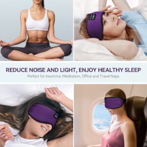 MUSICOZY Sleep Headphones Bluetooth 5.2 Headband Headphones Super Soft & Breathable, Wireless Sleeping Eye Mask Earbuds Earphones for Side Sleepers Mom Women Cool Tech Gadgets Gifts