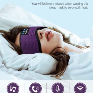 MUSICOZY Sleep Headphones Bluetooth 5.2 Headband Headphones Super Soft & Breathable, Wireless Sleeping Eye Mask Earbuds Earphones for Side Sleepers Mom Women Cool Tech Gadgets Gifts