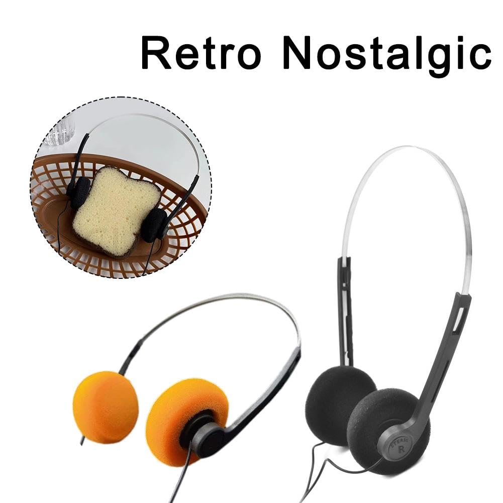 Retro Lightweight Earphones,Hi-Fi Stereo Earphone Headset,Retro Over-Ear Headphone,Walkman Headphone Vintage Feelings Underwire Headphone Hi-Fi Stereo Headphone