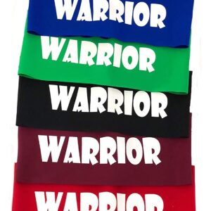 5 Pack of Ninja Headbands, Warrior Headband for Kids, Adult Wide Headbands, Ninja Party Favors for Boys, Unisex Athletic Headgear Five Pack - Set of 5 (Multi Red)