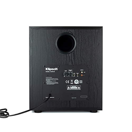 Klipsch Synergy Black Label Sub-120 12” Front-Firing Subwoofer with 200 Watts of continuous & 400 watts of Dynamic Power, and Digital Amplifier for Powerful Home Theater Bass in Black