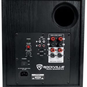 Rockville Rock Shaker 6.5" Inch Black 200w Powered Home Theater Subwoofer Sub