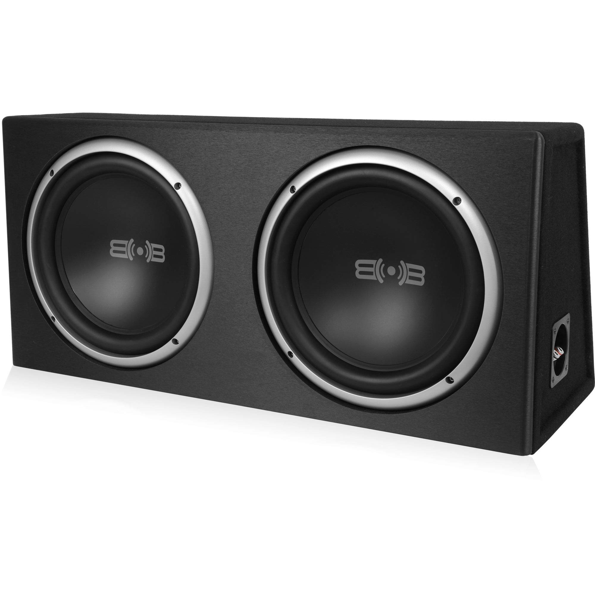 BELVA BPKG212v2 1200W Dual 12" Car Subwoofer with Ported Enclosure, Monoblock Amplifier, Wiring Kit and Remote Bass Knob