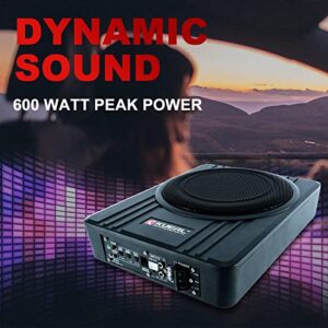 YaCCC 10 Inch 800W Car Under-Seat Sub Woofer Active Powered Amplifier Bass Enclosed,Under Seat Subwoofer and Amp Package