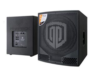 proreck pr18 18 inch 2000w p.m.p.o active powered pa dj subwoofer cabinet (one subwoofer)